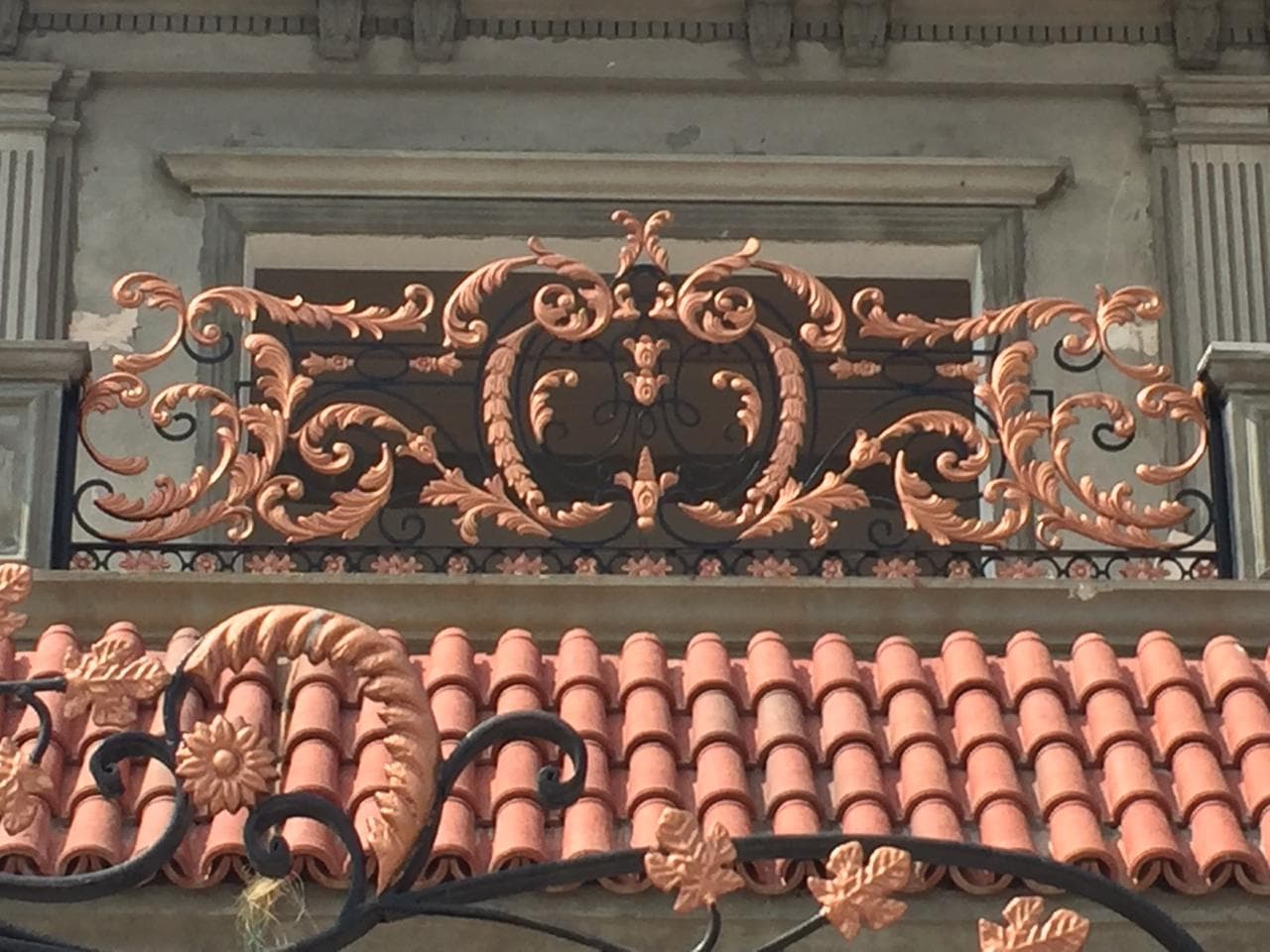 Ornate Copper Finish Balcony