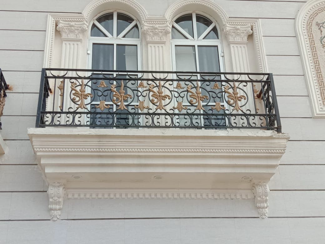 Ornate White Balcony Railing