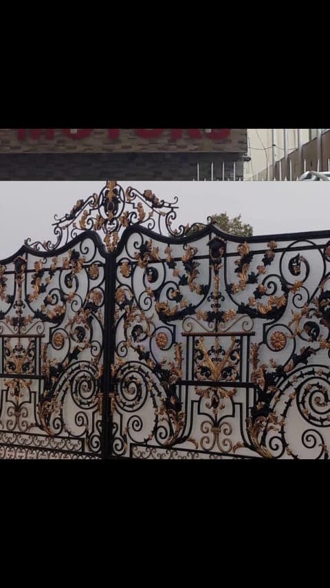 Architectural Black & Gold Gate