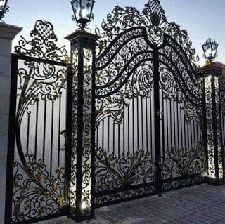 Elegant Golden Pattern Gate