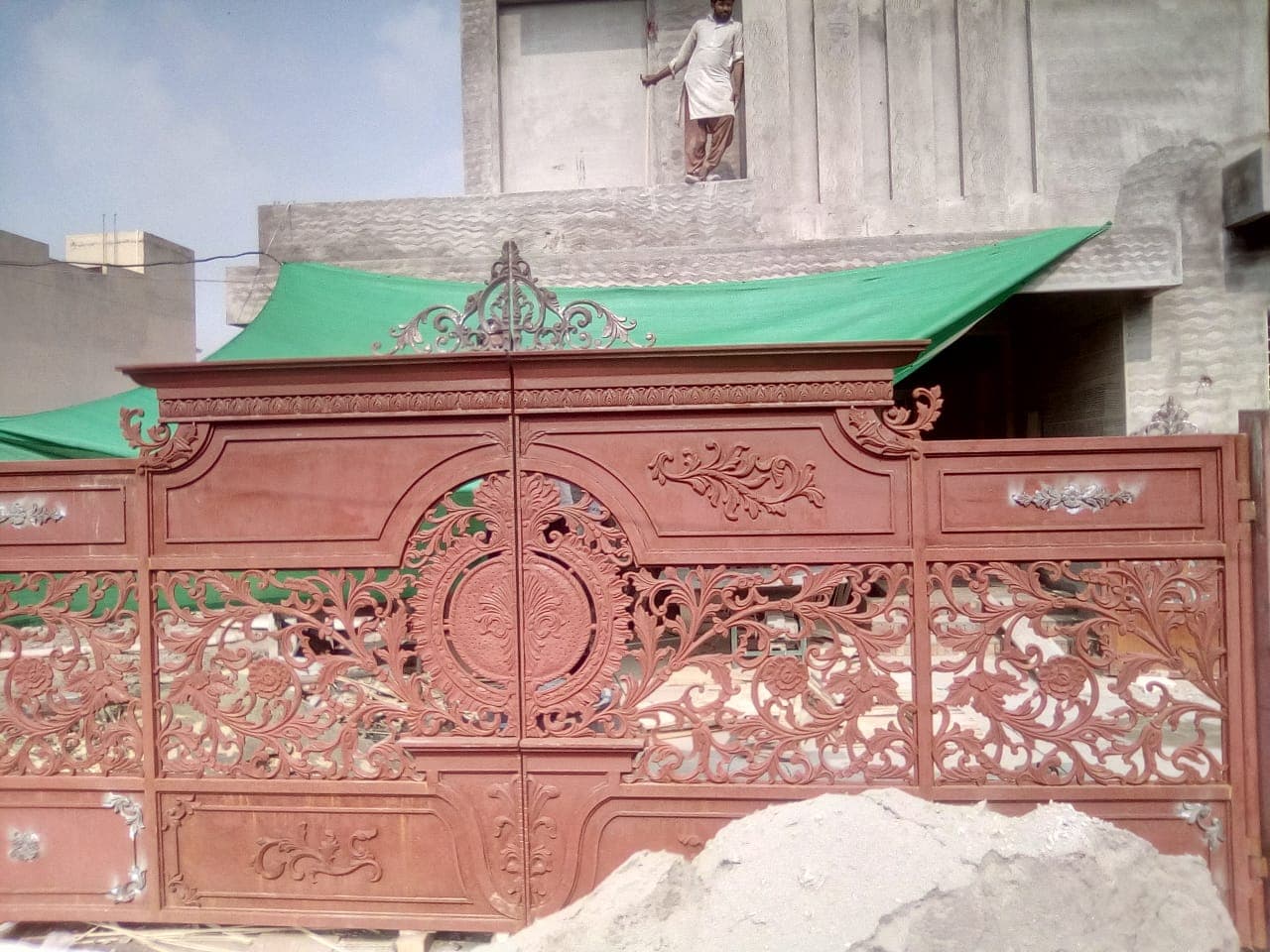 Ornate Red Traditional Gate