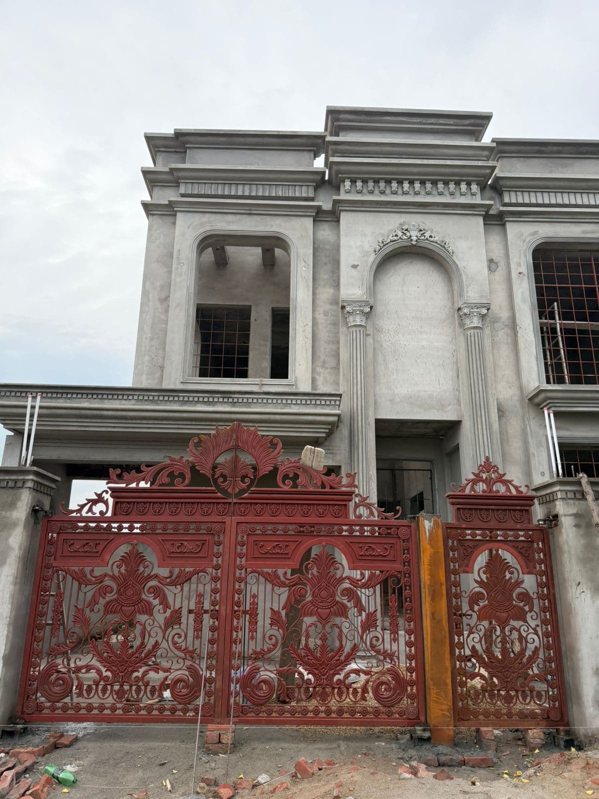 Ornate Main Gate with Pillars